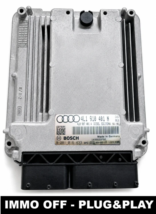 Calculateur moteur Bosch 0281016433 EDC17CP04 pour Audi Q7 3.0 TDI, référence 4L1910401N