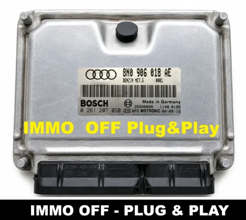 Centralita de motor Bosch ME7.5 0261207030 para Audi TT, referencia OEM 8N0906018AE, IMMO OFF