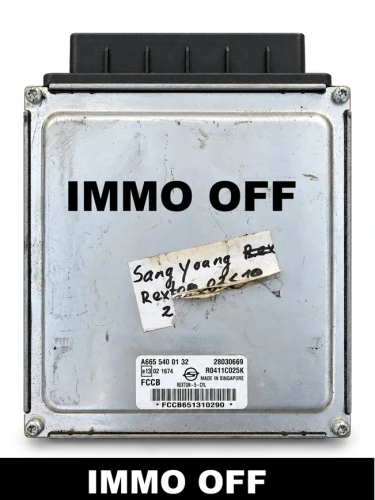 Calculateur moteur Delphi A6655400132 pour SsangYong Rexton 2.7 Xdi en version IMMO OFF
