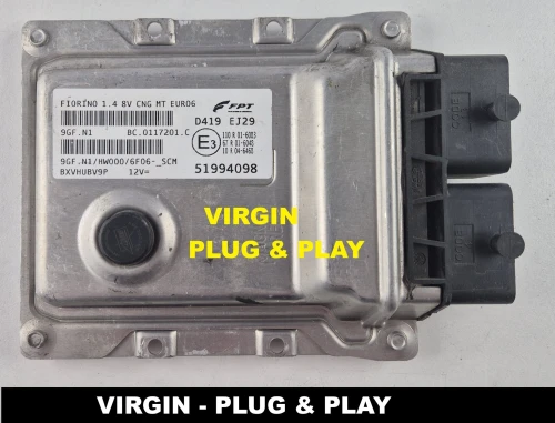 centralita de motor Fiat Fiorino 1.4 8V CNG 51994098, 9GF.N1 HW000, Virgin Plug &amp;amp;amp; Play