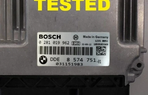 0281019962 8574751 centralita de motor Bosch BMW DDE8574751