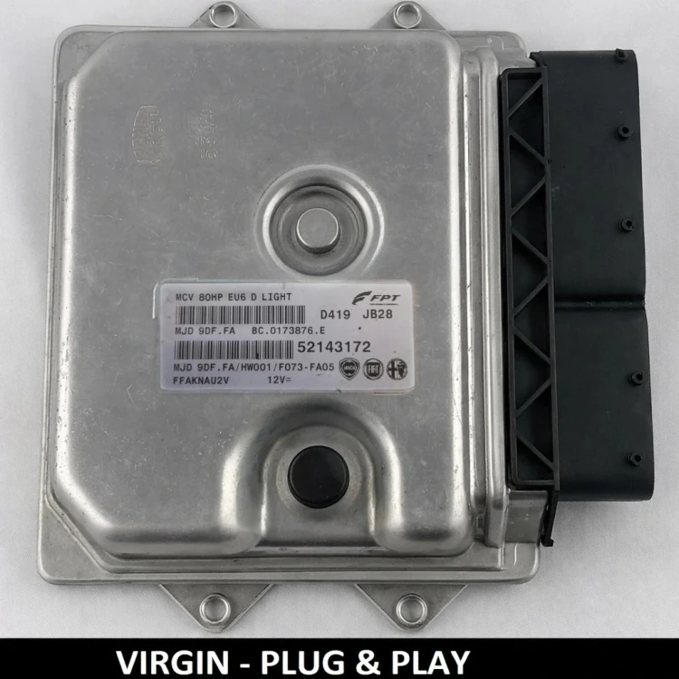 Centralina do motor Fiat 1.3 Multijet 52143172 MJD 9DF.FA Virgin Plug & Play – vista da etiqueta