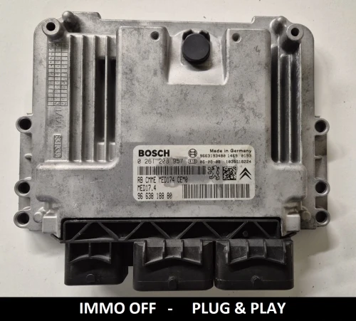 0261208957 9663818880 Motorsteuergerät Bosch MED17.4 Peugeot 207 / Citroën C4 1.6 IMMO OFF