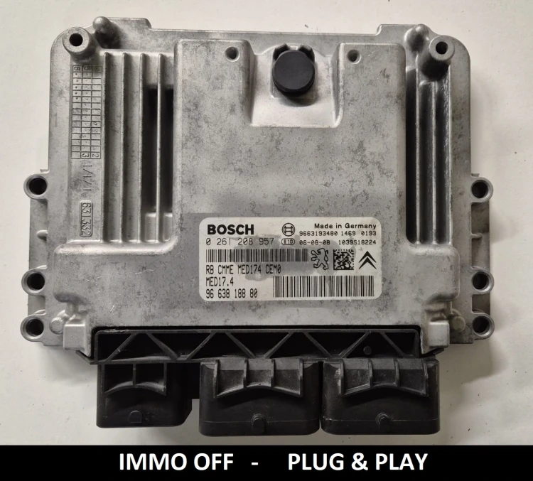 0261208957 9663818880 calculateur moteur Bosch MED17.4 Peugeot 207 / Citroën C4 1.6 IMMO OFF