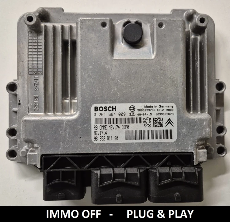 0261S04009 9665291180 centralina motore Bosch MED17.4 Peugeot 207 / Citroën C4 1.6 IMMO OFF