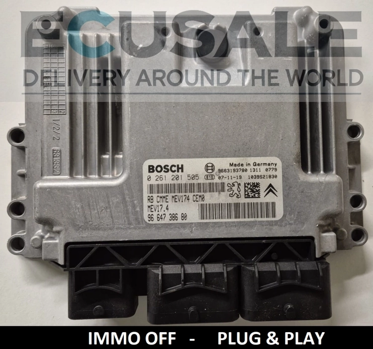 CALCULATEUR MOTEUR PSA IMMO OFF 9664738680 0261201505