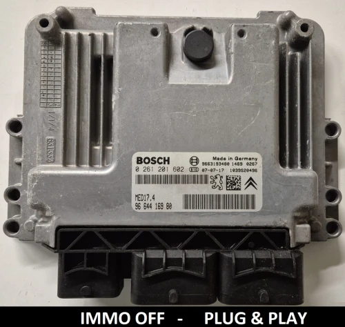 calculateur moteur Bosch MED17.4 0261201602 9664416980 Peugeot Citroën 1.6 IMMO OFF Plug &amp;amp;amp; Play