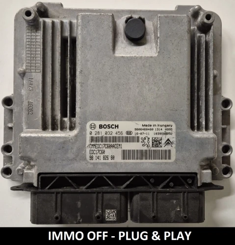 0281032456 9814182680 sterownik silnika Bosch EDC17C60 Peugeot Citroën Opel 1.6 Diesel IMMO OFF