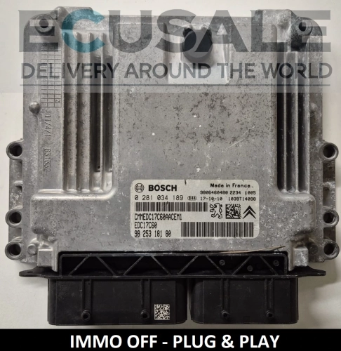 ECU PEUGEOT CITROEN 0281034189 EDC17C60 centralina do motor