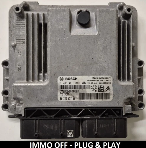 0281031886 9813283780 centralina do motor Bosch EDC17C60 Peugeot Citroën Opel IMMO OFF