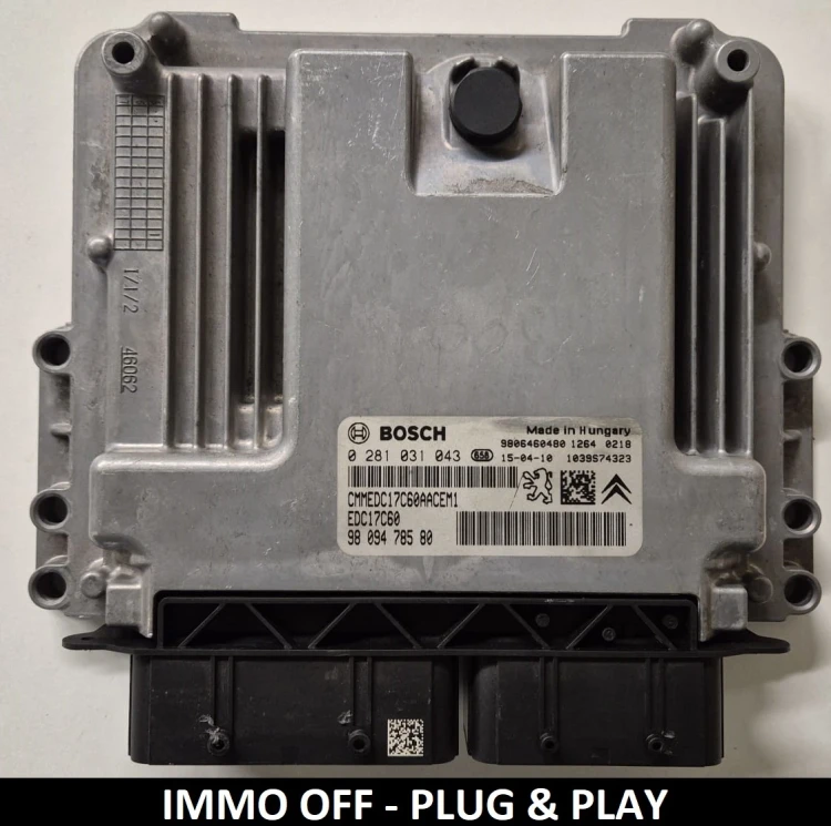 0281031043 9809478580 calculateur moteur Bosch EDC17C60 Peugeot Citroën Opel IMMO OFF