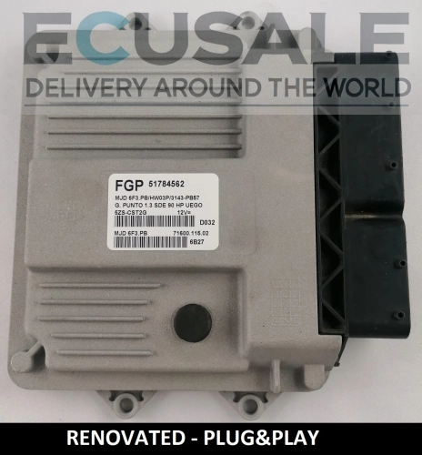 Centralita de motor 51784562 para Fiat 1.3 – preparada en estado VIRGEN