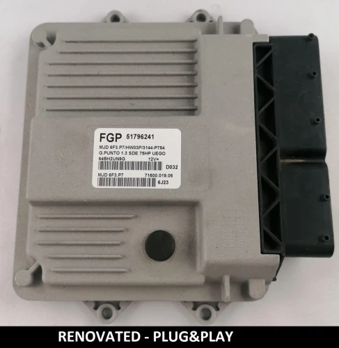 Calculateur Moteur Rénové FIAT 51796241 MJD6F3.P7 HW03P – Unité Magneti Marelli pour 1.3 Multijet