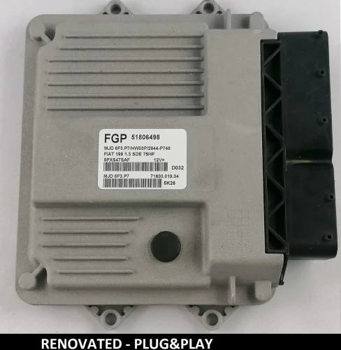 Calculateur moteur FIAT 1.3 Multijet reconditionné 51806498 MJD6F3.P7 HW03P – Plug &amp; Play, sans programmation