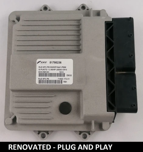 Calculateur moteur FIAT 51795236 MJD6F3.P8 HW03P reconditionné pour 1.3 MultiJet – Plug &amp; Play, sans programmation