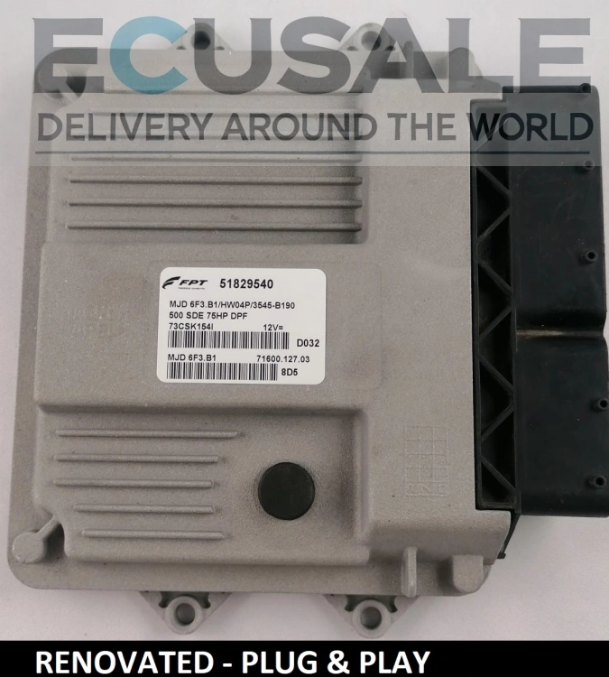 CENTRALITA DE MOTOR RENOVADO FIAT 51829540 MJD6F3.B1 HW04P – PLUG &amp; PLAY, SIN PROGRAMACIÓN