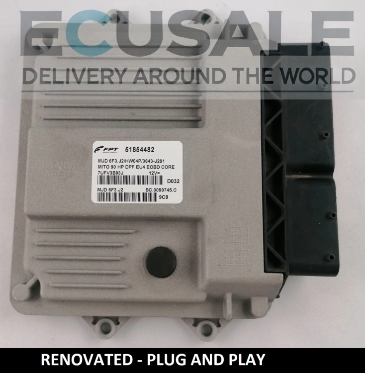 CENTRALITA DE MOTOR RENOVADO FIAT 51854482 MJD6F3.J2 HW04P – Bosch Plug and Play 1.3 Multijet para Punto 500 Panda Fiorino Qubo