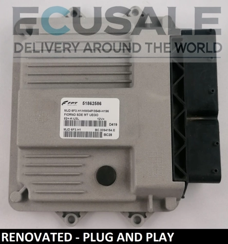 CENTRALITA DE MOTOR RENOVADO FIAT 51862586 MJD6F3.H1 HW04P – Bosch Plug and Play 1.3 Multijet para Punto Panda Doblo Fiorino Qubo