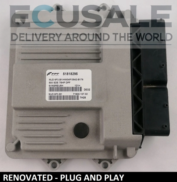 Calculateur moteur FIAT 51818295 MJD6F3.B1 HW04P – ECU Bosch reconditionné Plug and Play 1.3 Multijet pour Punto, 500, Panda, Doblo, Fiorino