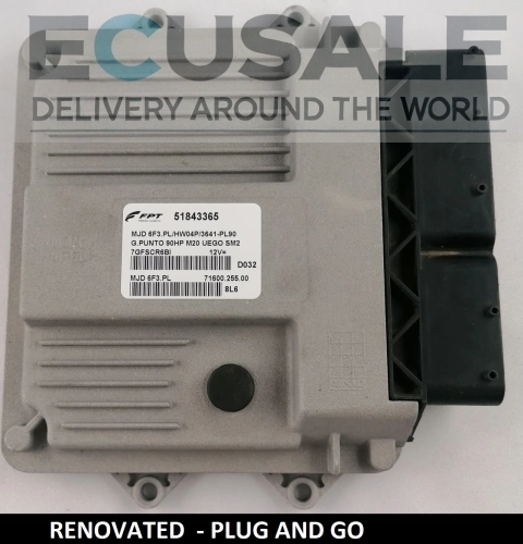 CENTRALITA DE MOTOR RENOVADO FIAT 51843365 MJD6F3.PL HW04P – Bosch Plug and Play 1.3