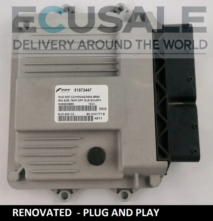 Calculateur moteur pour Fiat 500 1.3 – 51872447 MJD8DF.C2 – VIERGE Plug and Play