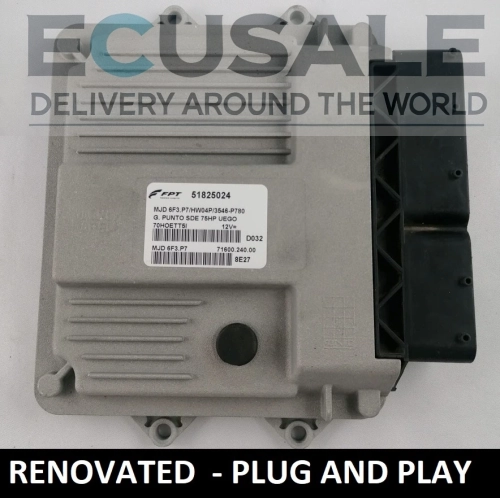 Calculateur moteur 51825024 HW04P pour Fiat 1.3 – aucune programmation requise