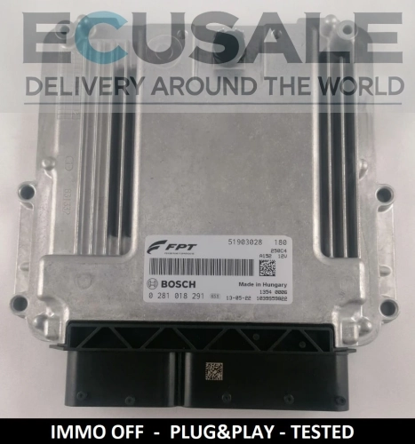 Calculateur Moteur ECU 0281018291 51903028 Fiat Ducato Peugeot Boxer Citroen Jumper 3.0 Plug Play