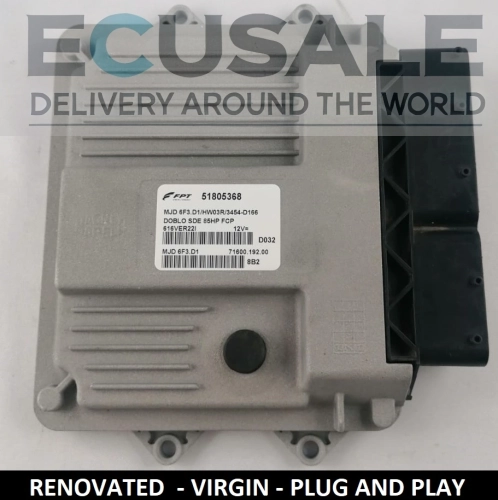 CENTRALINA do motor 51805368 MJD6F3D1 HW03R para Fiat 1.3 – testada, Plug and Play, pronta para instalação
