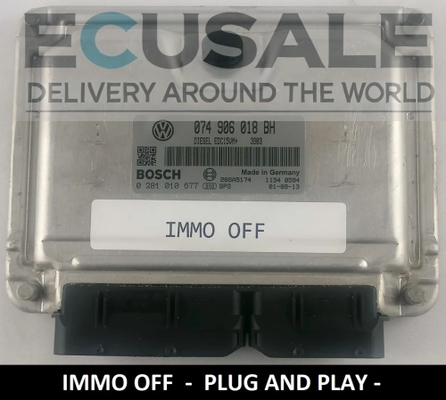 0281010677 074906018BH Calculateur moteur VW T4 LT 2.5 TDI Immo Off Plug and Play