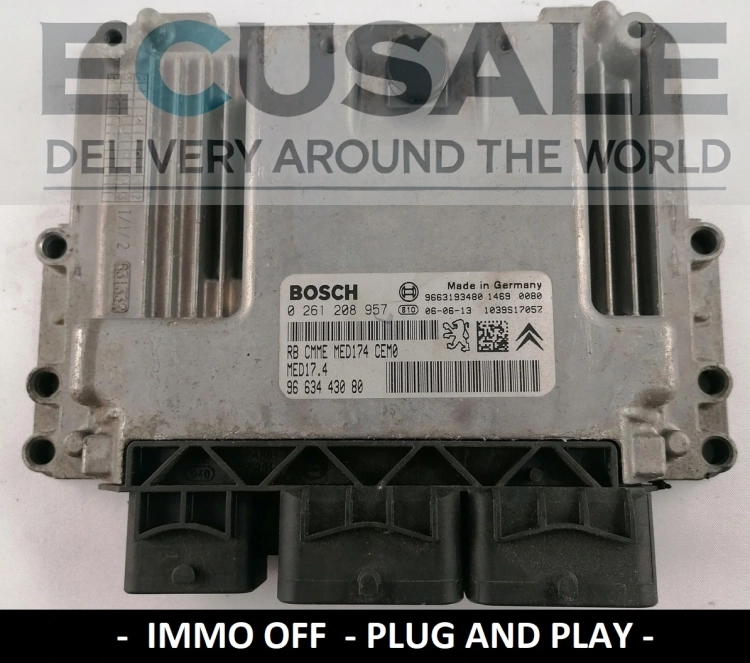 Ecu controller 0261208957 9663443080 MED17.4  1.6 turbo .webp