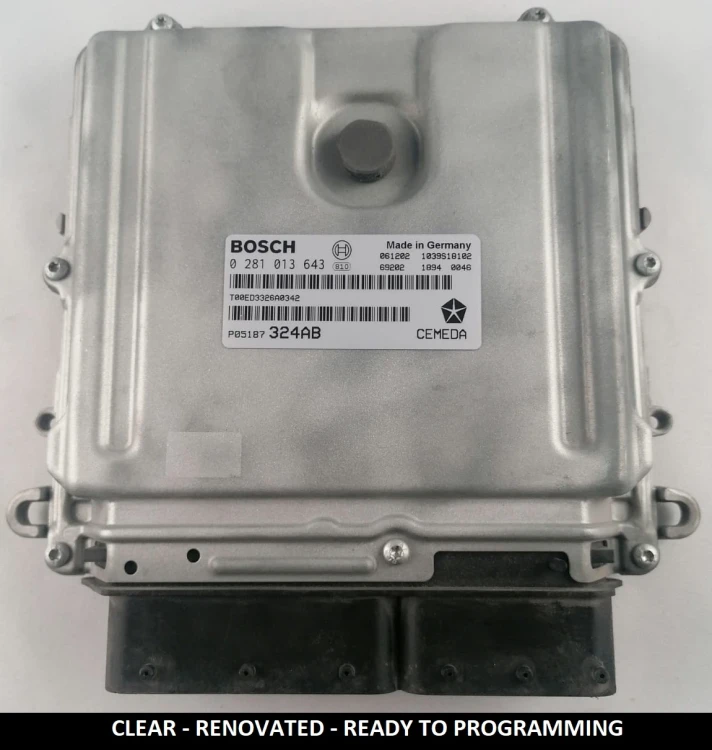 0281013643 P05187324AB sterownik silnika Jeep Grand Cherokee 3.0 CRD VIRGIN Bosch 0 281 013 643