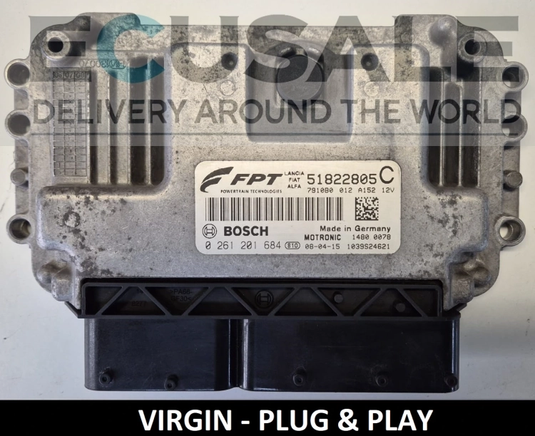 Calculateur moteur fiat grande punto 0261201684 51822805C 1.2 8V immo off