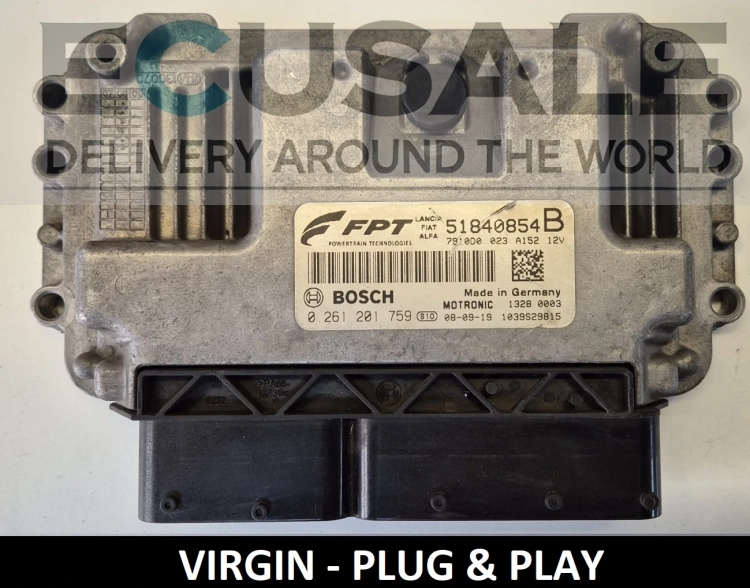 51840854B 0261201759 Centralita de motor Fiat 500 1.2 8V Bosch VIRGIN Plug and Play