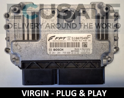 51807549F 0261201759 Centralita de motor Fiat 500 1.2 8V Bosch VIRGIN Plug and Play