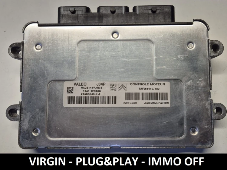 9664127180 21586048-9A centralina motore Valeo J34P Peugeot Citroën IMMO OFF