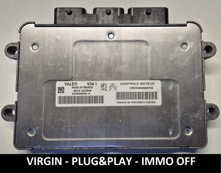 9666909780 V29006828A centralina do motor Valeo V34.1 Peugeot Citroën IMMO OFF
