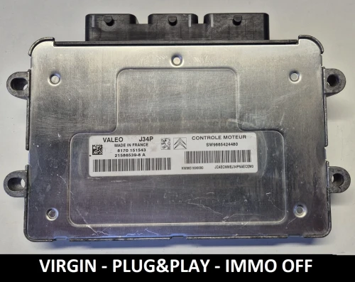 9665424480 21586539-8A calculateur moteur Valeo J34P Peugeot Citroën IMMO OFF