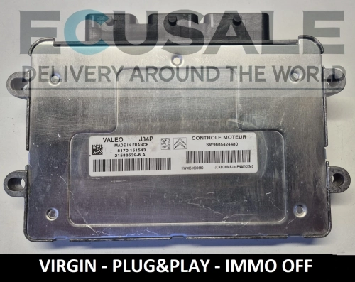 Calculateur moteur J34P 9665424480 préparé en mode VIRGIN IMMO OFF – prêt à être installé sur Peugeot et Citroën