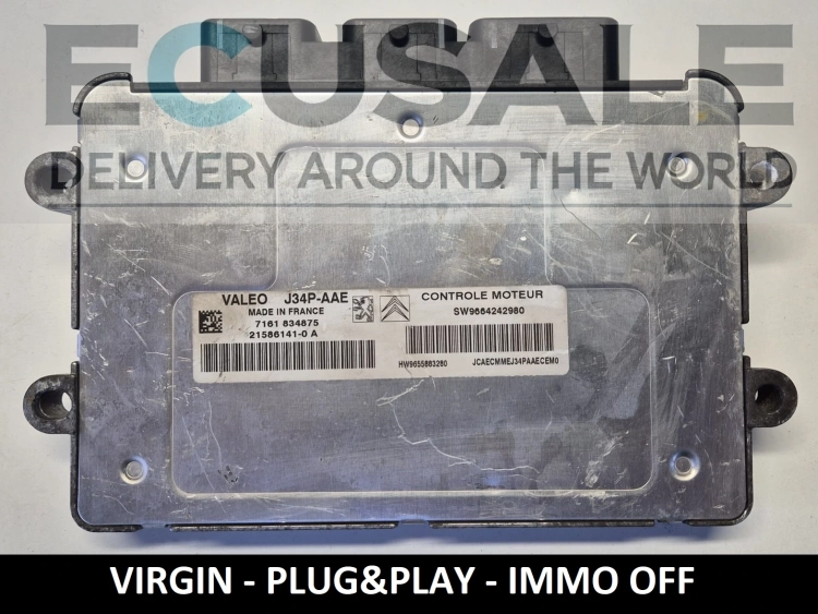 21586141-0A 9664242980 ECentralita de motor J34P IMMO OFF Peugeot Citroen ECU Plug and Play