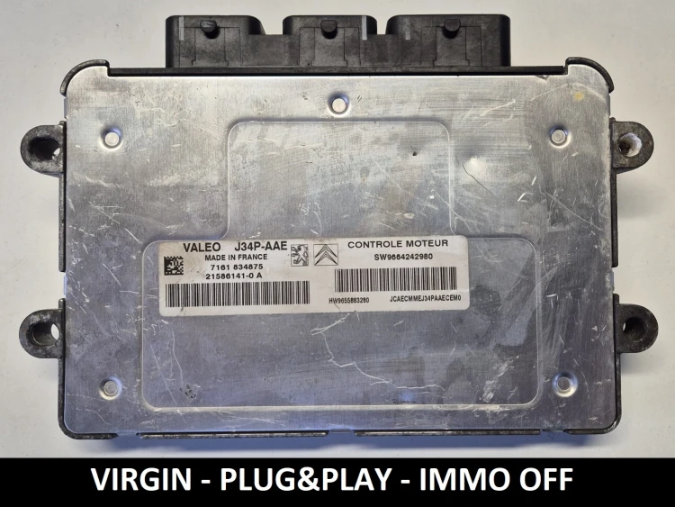 9664242980 21586141-0A centralina motore Valeo J34P Peugeot Citroën IMMO OFF