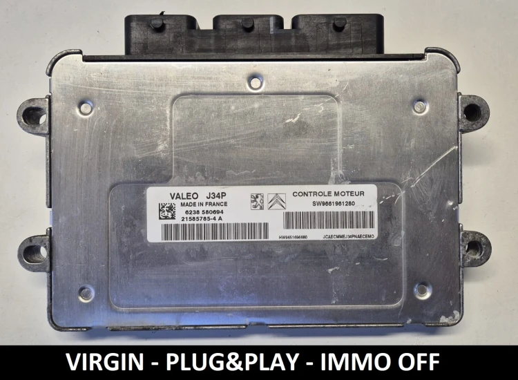 9661961280 21585785-4A calculateur moteur Valeo J34P Peugeot Citroën IMMO OFF