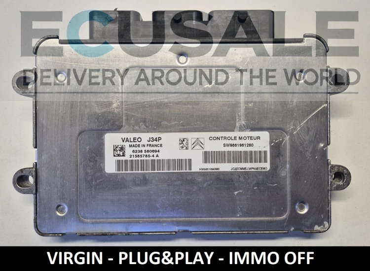 ecu PEUGEOT SW9661961280 J34P 21585785-4A CALCULATEUR