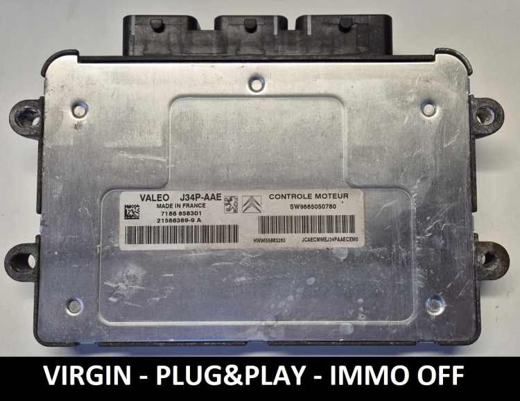 9665050780 21586389-9A calculateur moteur Valeo J34P Peugeot Citroën IMMO OFF