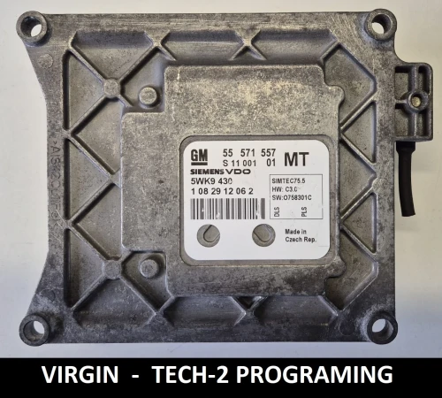 55571557 MT 5WK9430 centralina do motor Siemens Opel Astra / Zafira / Meriva gasolina Virgin