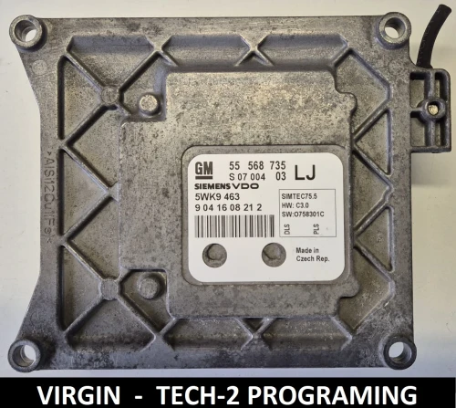 55568735 LJ 5WK9463 centralina motore Siemens Opel Astra H / Zafira B benzina Virgin