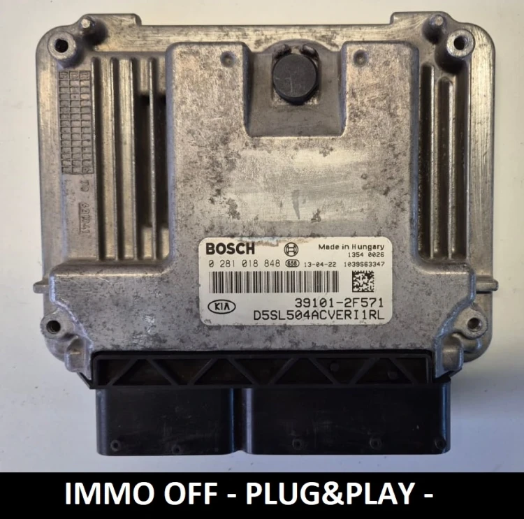 0281018848 39101-2F571 centralina motore IMMO OFF Plug and Play Kia Sportage 2.0 CRDi