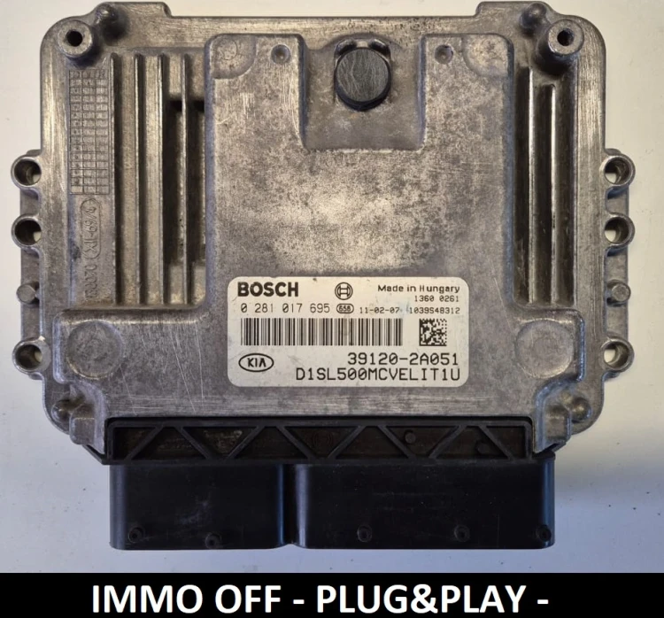 Sterownik silnika Bosch 0281017695 39120-2A051 391202A051 KIA Sportage 1.7 CRDi IMMO OFF