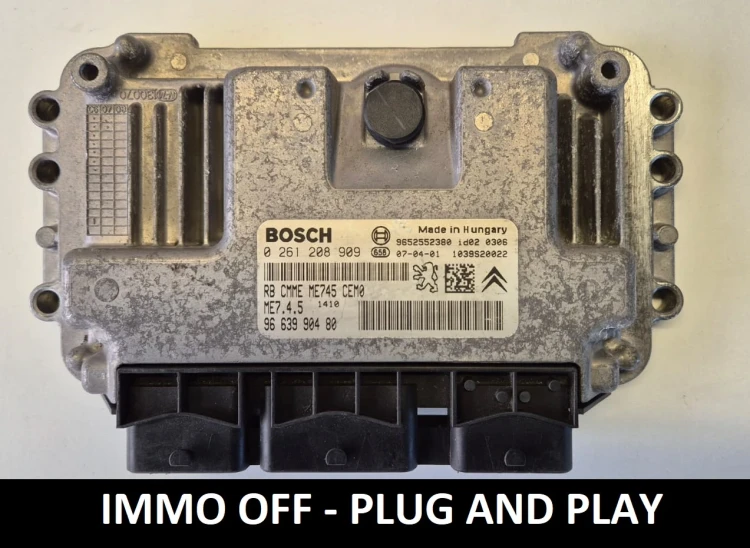 0261208909 9663990480 calculateur moteur Bosch ME7.4.5 Peugeot Citroën IMMO OFF