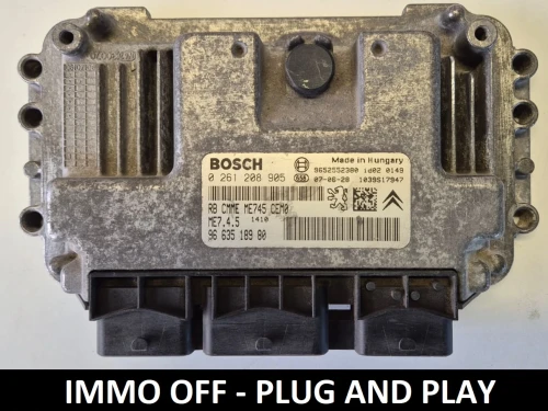 0261208905 9663518980 centralina motore Bosch ME7.4.5 Peugeot Citroën IMMO OFF