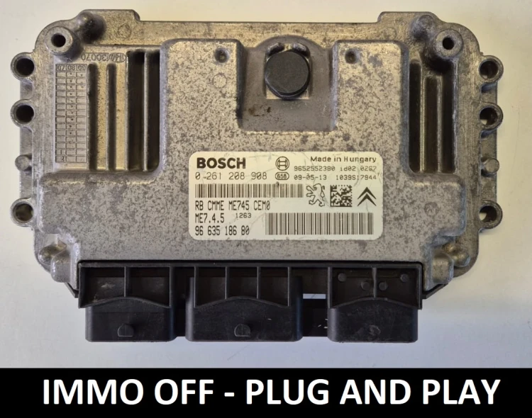 0261208908 9663518680 calculateur moteur Bosch ME7.4.5 Peugeot Citroën IMMO OFF